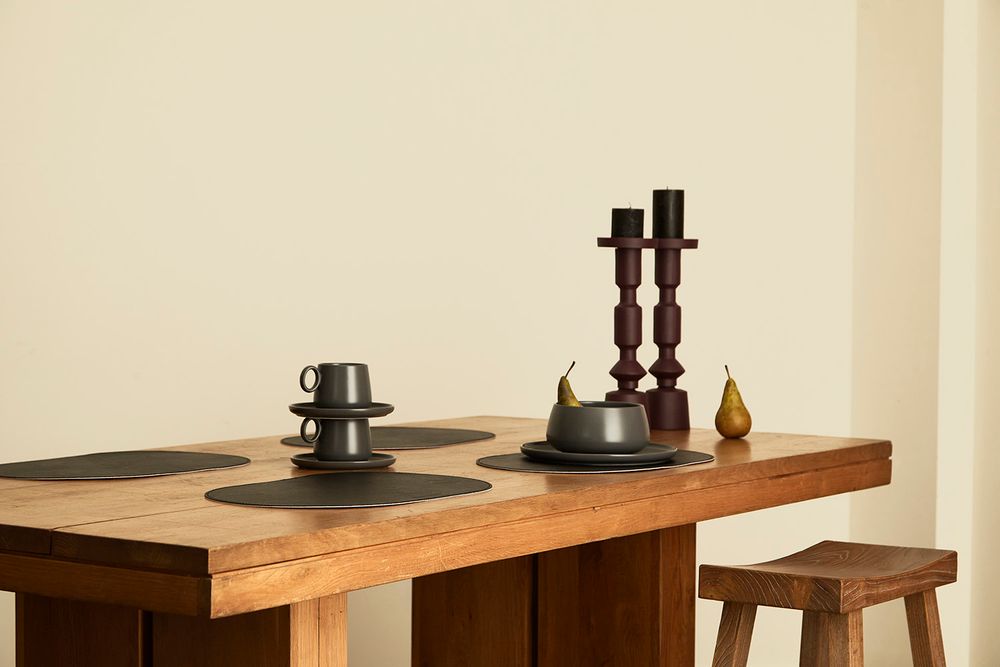 Набор из двух салатников темно-серого цвета из коллекции Essential, 800 мл