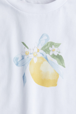 H&M Футболка с принтом, белый