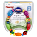 Nuby, Bug-a-Loop, прорезыватель для зубов, для детей от 3 месяцев, 1 шт.