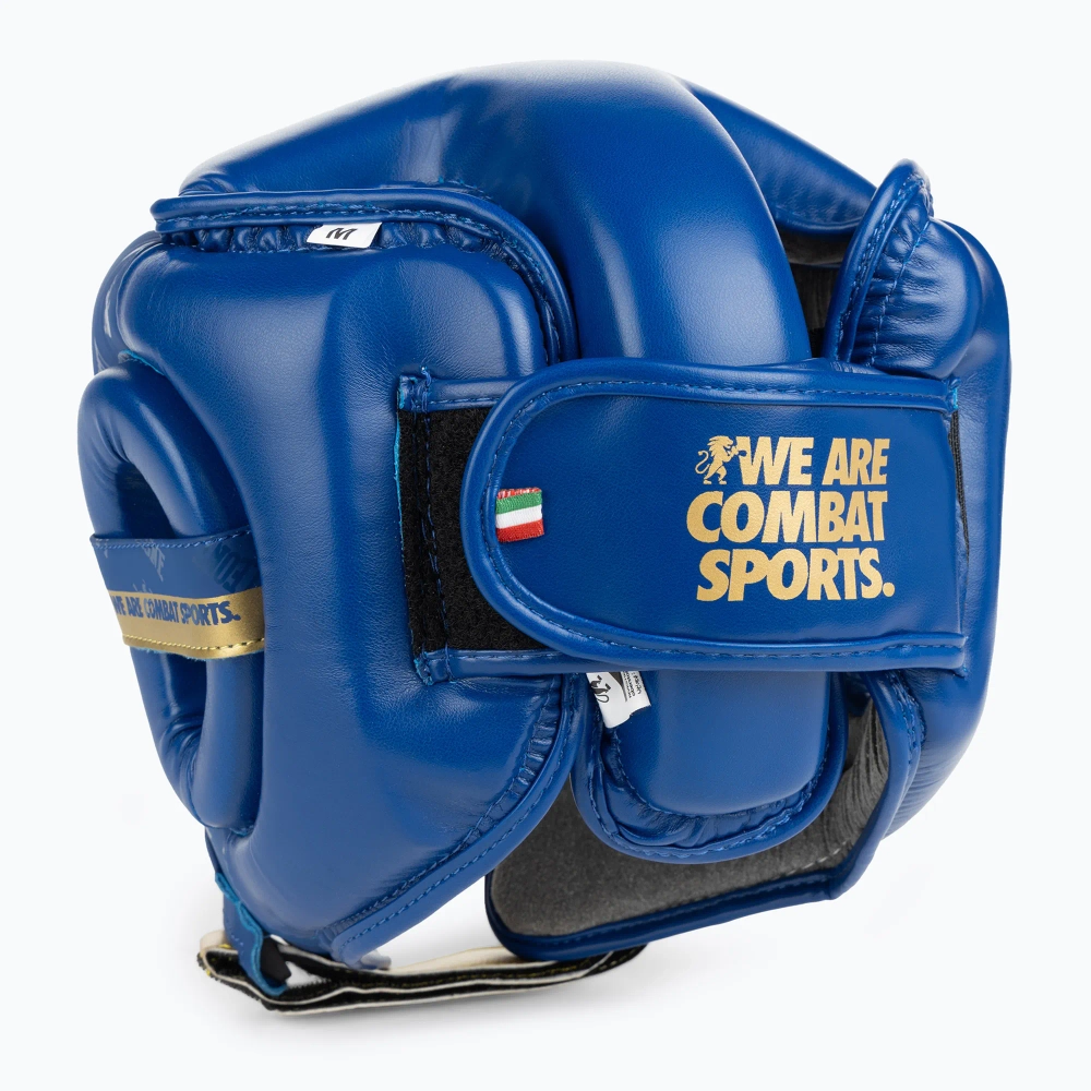 Боксёрский шлем LEONE 1947 Headgear Dna blue