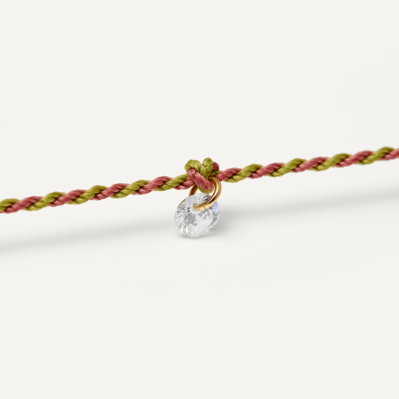 Анклет Плетеный Твой Цвет – Маленький кристалл