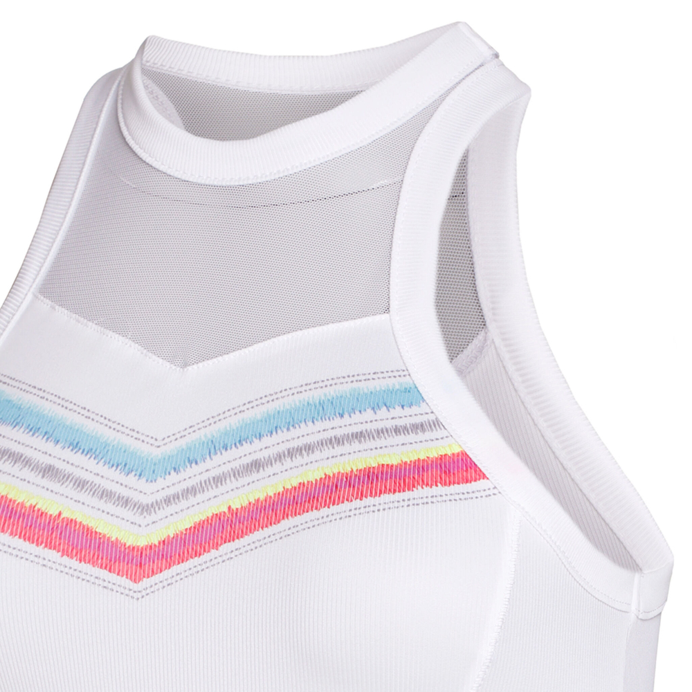 Женская теннисная майка Lucky in Love Sahara Tank Top Women - White, Multicoloured