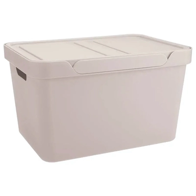 ЯЩИК С КРЫШКОЙ УНИВЕРСАЛЬНЫЙ LUXE, 380х220 ММ, 18Л (Светло-бежевый)