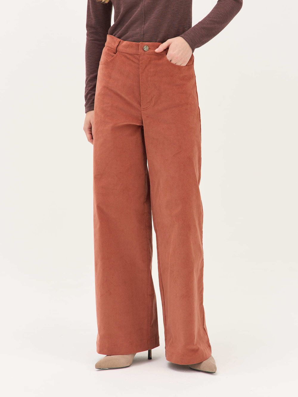 Брюки вельветовые "Терракот" женские