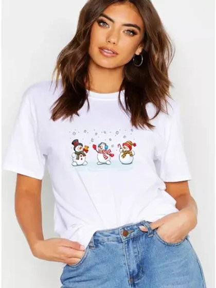 Футболка оверсайз новогодняя