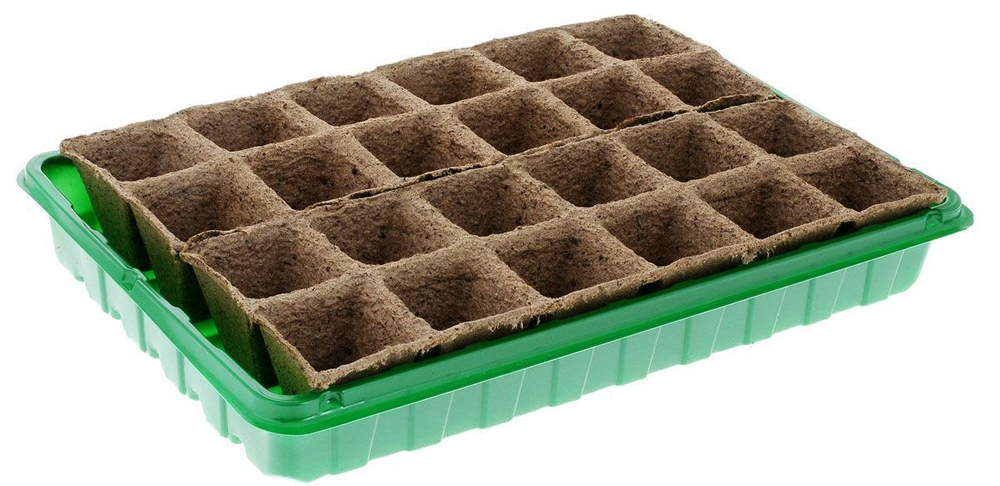 Минипарник 24 ячейки (1вставка 24ячейки) торфяные кассеты