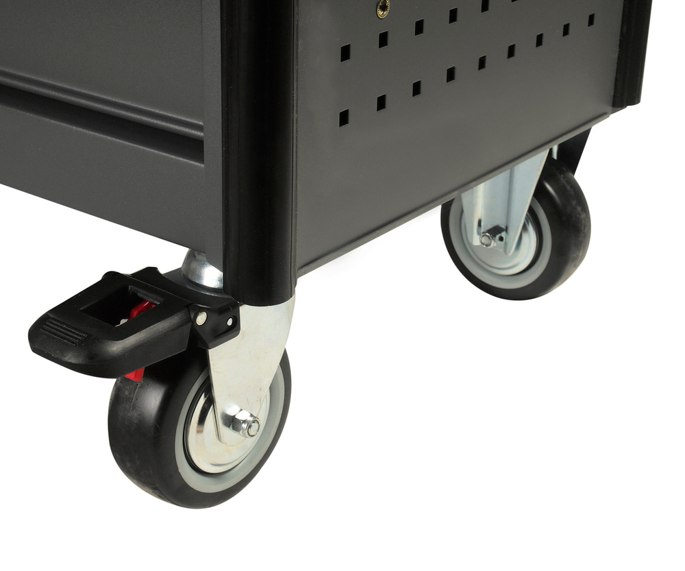 Тележка инструментальная 7 секций с полкой для тары (JTC-5637) JTC