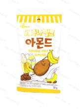 Миндаль в глазури со вкусом бананового молока Banana Milk Almond, Sunnuts, Корея, 30 гр.