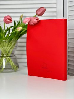 Блокнот А4 200л. (400страниц) в клетку без рамки Красный (К44-875КБР)