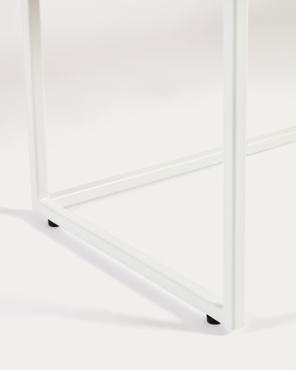 Yoana Консоль из дубового шпона и основой из белого металла 120 x 80 см