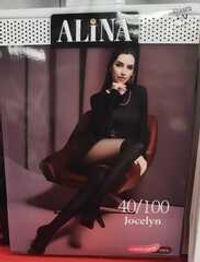 Колготки-чулки ALINA черные 40/100 Дэн - 10 шт