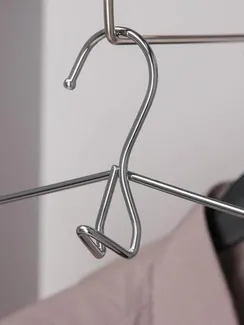 Вешалка для одежды антискользящая 2-х уровневая SAVANNA, 37×22 см, металл / полиуретан, цвет чёрный