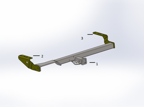 Фаркоп под квадрат для Subaru Forester I-II SG SF, 1997-2008, Бизон.FA 0140-E