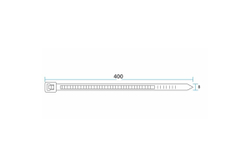 Нейлоновая кабельная стяжка REXANT 400x7,6мм, белая 100 шт/уп 07-0400-8