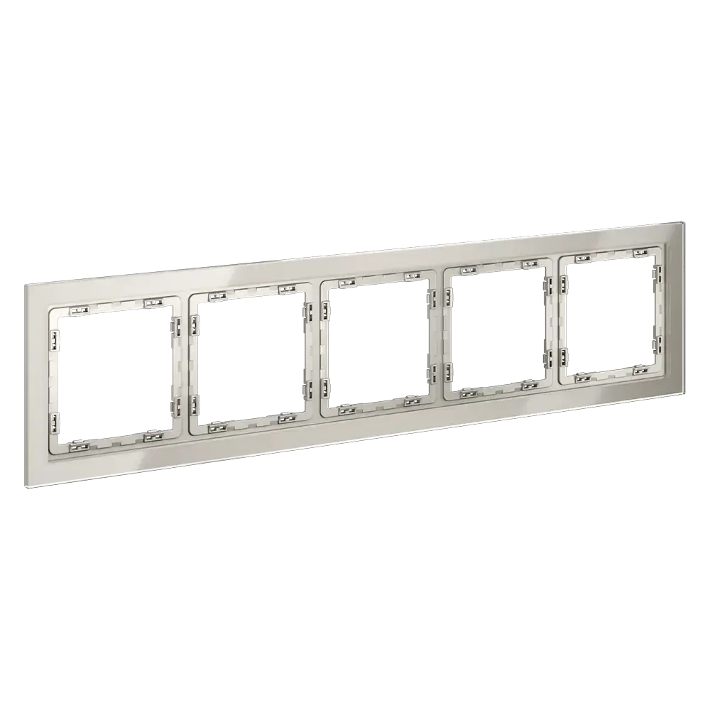 Рамка стеклянная VOLTUM S70 на 5 постов, (кашемир, стекло)