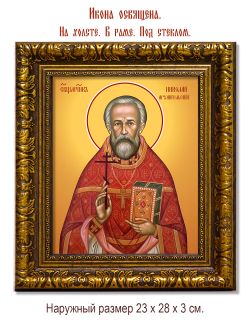 Николай Архангельский священномученик. Икона на холсте.