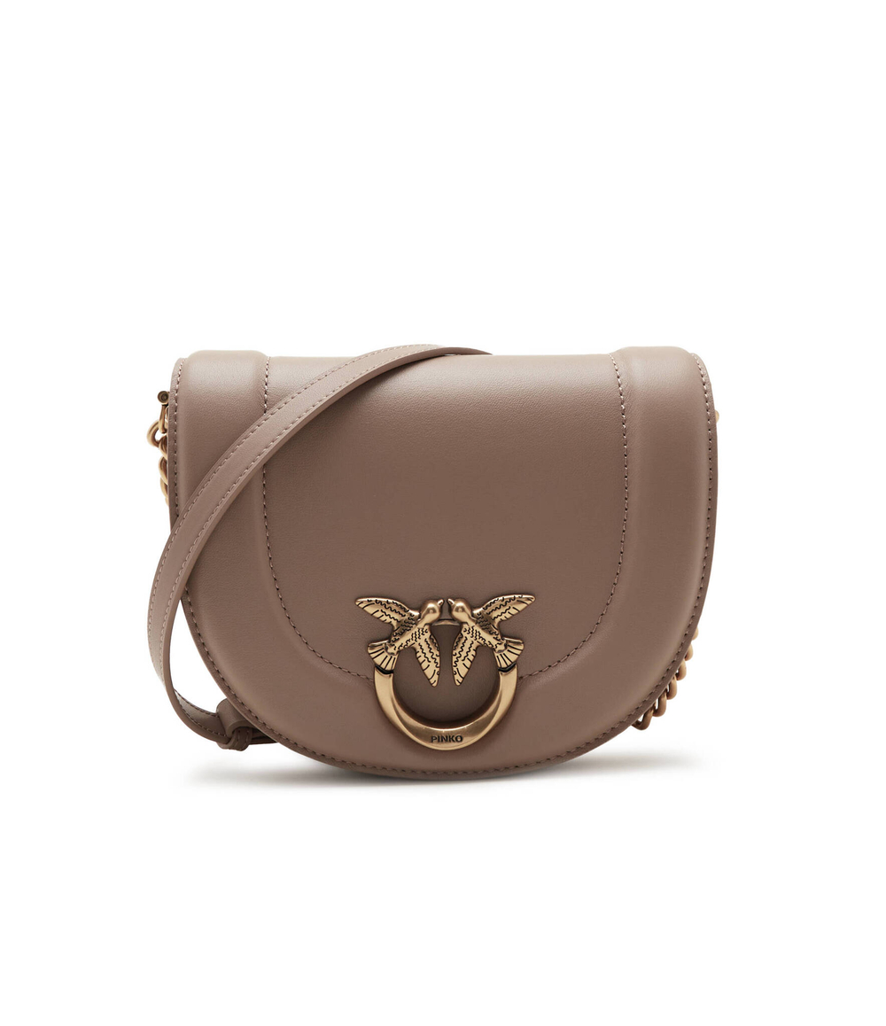 Кожаная сумка через плечо ROUND CLICK MINI VITELLO MORBI Pinko - коричневый(101969 A0QO)