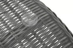 "Эспрессо" плетеный круглый стол, диаметр 118 см, цвет графит