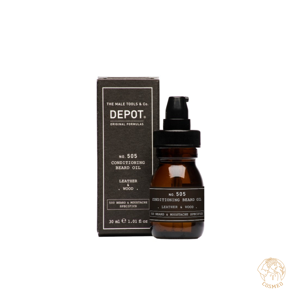 NO. 505 CONDITIONING BEARD OIL LEATHER & WOOD 30 ml. / МАСЛО ДЛЯ БОРДЫ LEATHER & WOOD 30 мл.