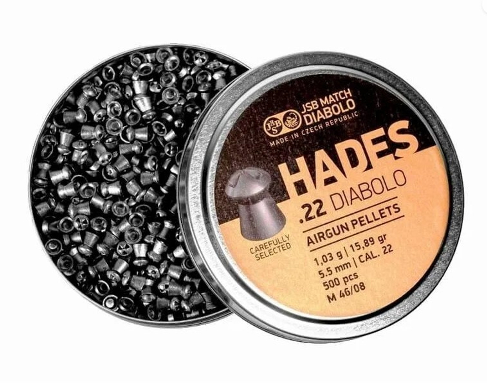 Пули пневматические JSB Hades Diabolo 5,5 мм, 1,03 г (500 штук)