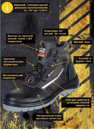 Ботинки "Корвет" ПУ/ТПУ, МП