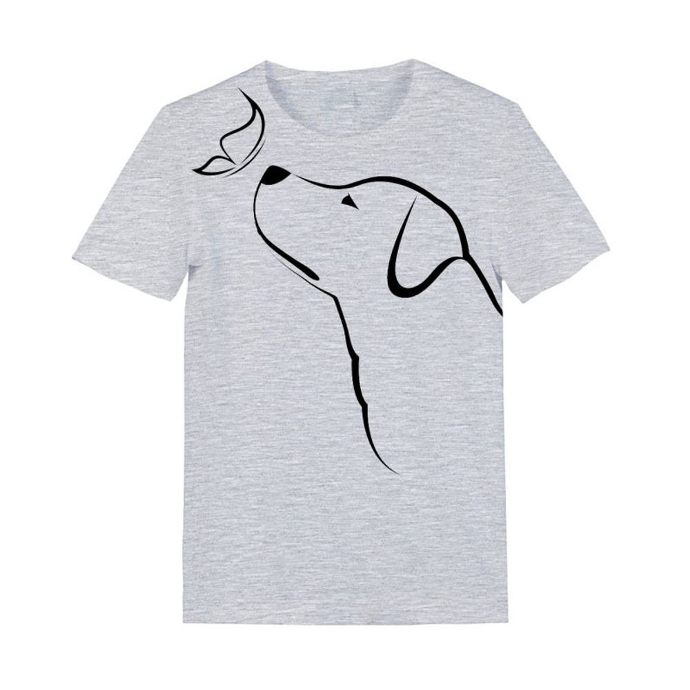 Футболка "Лабрадор и бабочка"