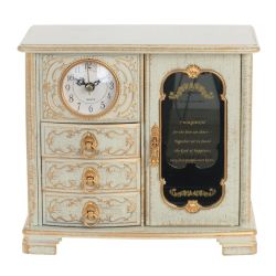 GAEM Шкатулка для украшений с часами (1xАА н/п), L21 W12 H19 см