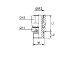 Соединение ORFS 1.3/16" D12 UNF 11/16" (обжатая гайка)  FA