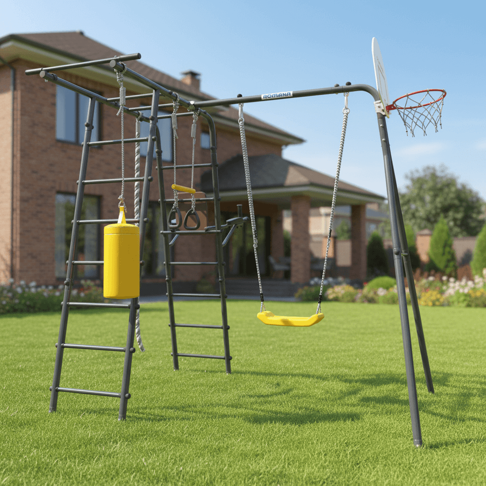 ROMANA Спорт (антрацит) (с пластиковыми качелями)
