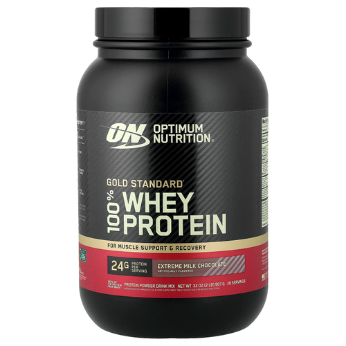 Optimum Nutrition, Gold Standard® 100% Whey, сывороточный протеин, молочный шоколад, 907 г (2 фунта)