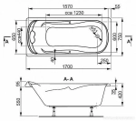 Ванна акриловая Vagnerplast Charitka 170x75