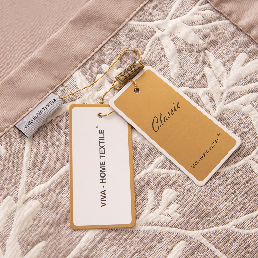 Комплект постельного белья на резинке Сатин Aurora Veil/Вуаль Авроры с Покрывалом AVR007