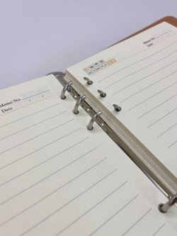 Блокнот-органайзер А5 в линейку на кольцах 80 л графит (5923-4)