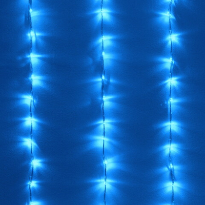 Гирлянда для улицы ЗАНАВЕС «Водопад» ш3,0* в2,0 м 480 ламп LED, прозр.пров, 6 реж, IP-54, Синий (возможность соединения)