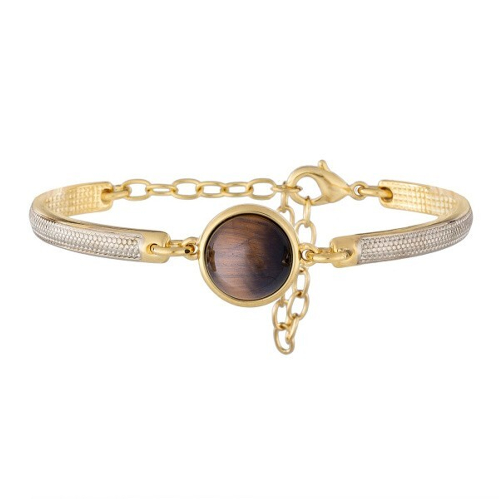 Браслет классический Possebon Pearl Tiger Eye C1363.15 BR/G