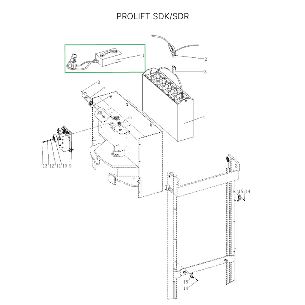 Зарядное устройство для штабелеров SDR 1533/1536/1545S/1645/1656/2036/2045 Li-ion, SDK li-ion (24В, 30А)