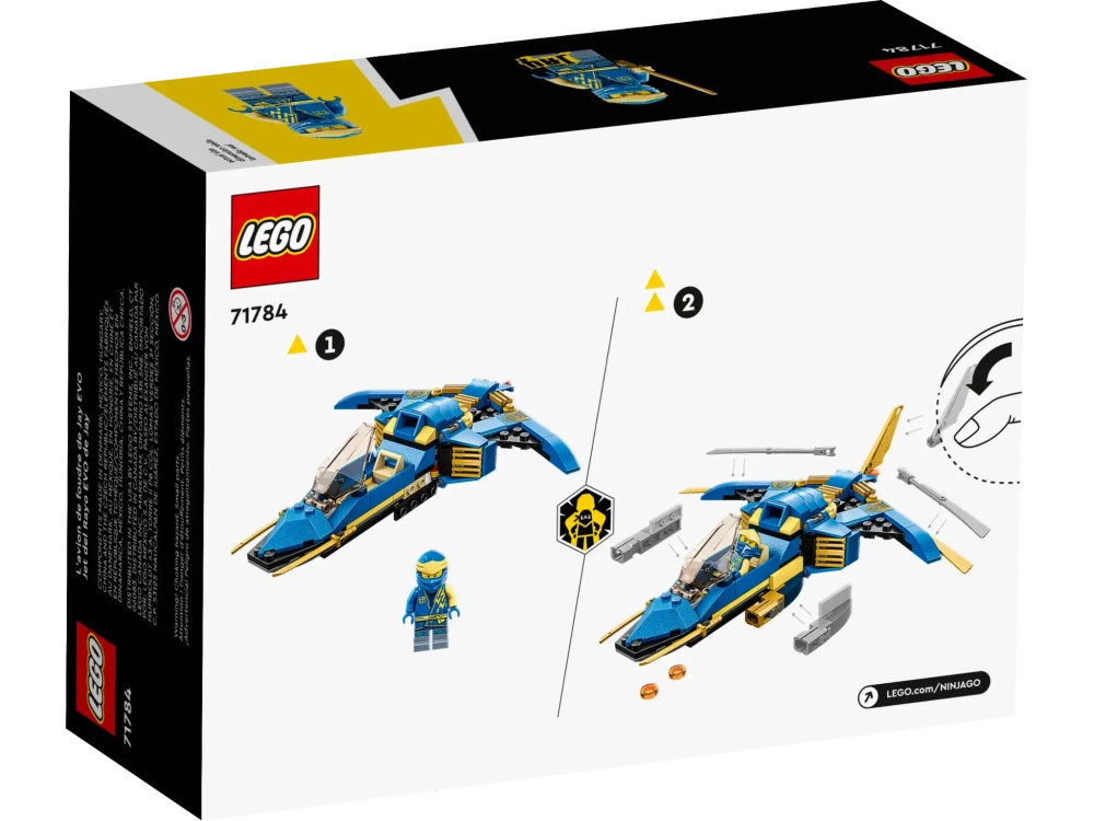 Конструктор LEGO Ninjago 71784 Самолет-молния ЭВО Джея