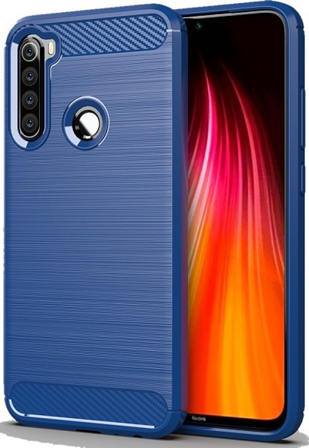 Чехол для Xiaomi Redmi Note 8 цвет Blue (синий), серия Carbon от Caseport
