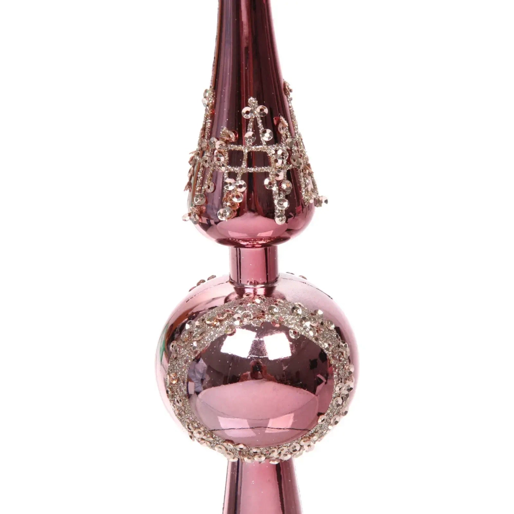 Верхушка на ёлку SHINE «Christmas history» 28 см, pink