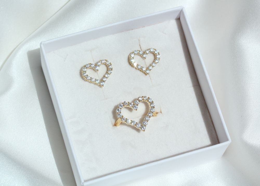 Серьги  Сердца