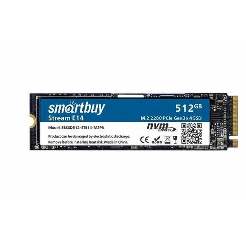 SSD диск Smartbuy M.2 SSD 512Gb Stream E14 SBSSD512-STE14-M2P3 NVMe PCIe3