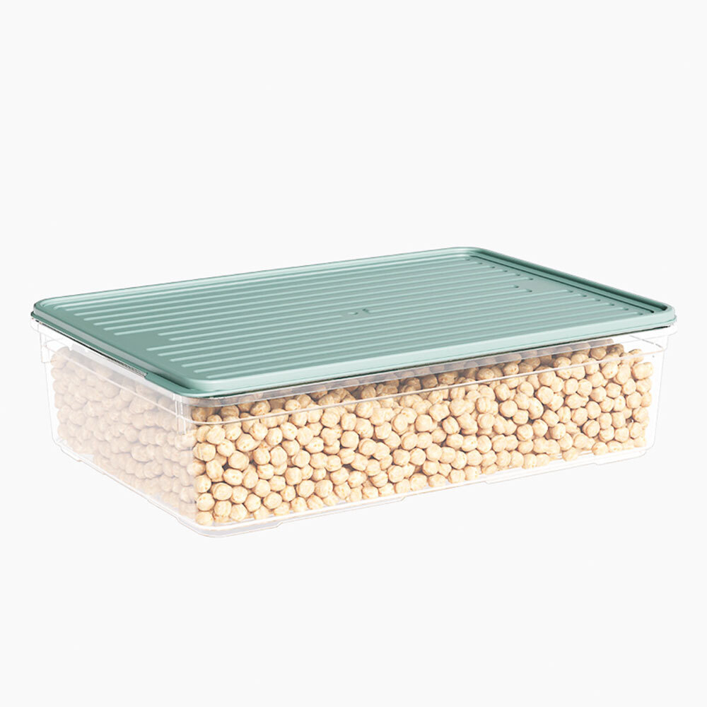 Лоток 3,35л с крышкой, прозрачный, крышка цвет микс