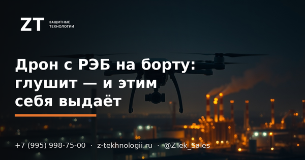 Дрон с РЭБ на борту: глушит сам — и этим себя выдаёт Дрон с РЭБ на борту: глушит сам — и этим себя выдаёт