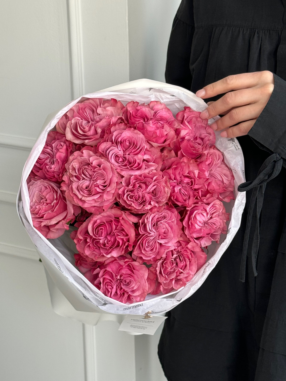 Букет из одноголовых розовых роз