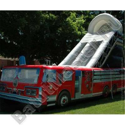 Детская надувная горка "Пожарная машина"