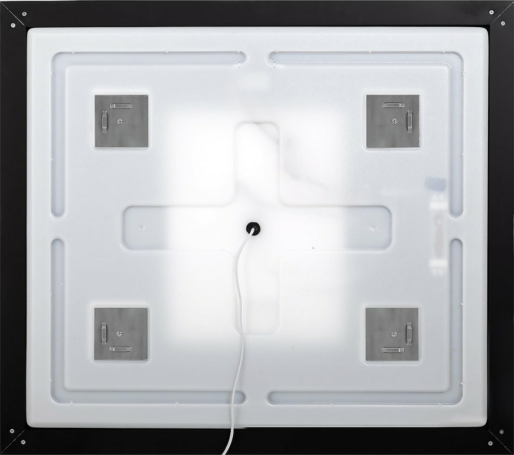 Зеркало BelBagno Kraft 98.5 SPC-KRAFT-985-685-TCH-WARM-NERO с подсветкой с подогревом Черное с сенсорным выключателем