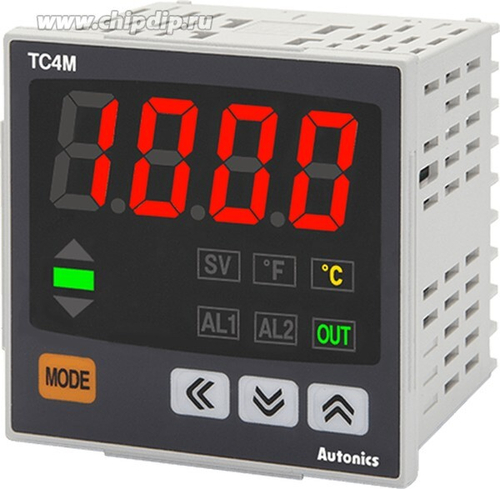 TC4M-14R температурный контроллер с ПИД-регулятором, Ш72хВ72, 1 вых. реле + 1 SSR (выход на твердотельное реле)+1 аварийный выход
