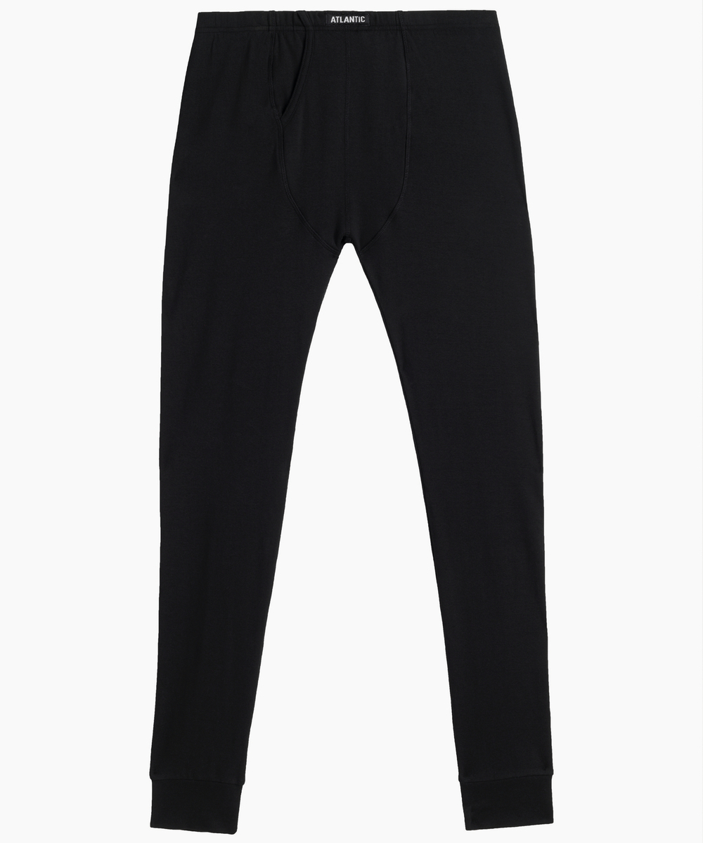 Кальсоны мужские Atlantic, 1 шт. в уп., хлопок, черные, Basic BML-011