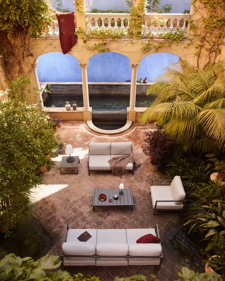 Comova Столик для улицы из зеленого алюминия 60 x 60 см