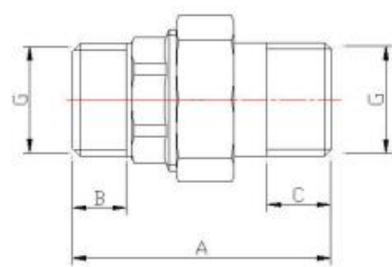 Сгон разъемный (американка) Valtec 3/4" НР с наружной резьбой прямой латунь никел. VTr.728.N.0005